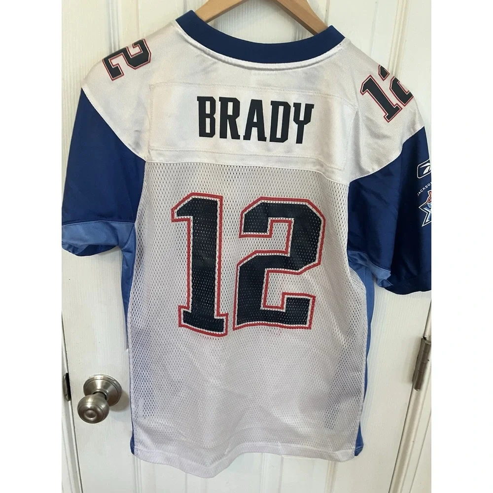 Rare Vintage 2005 Tom Brady #12 New England Patriots Superbowl XXXIX Jersey14-16